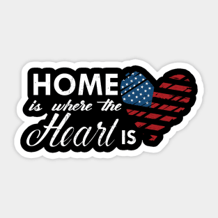 America - Home is where the heart is Sticker